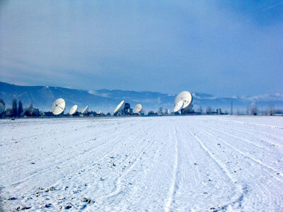 Das Kontrollzentrum in Fucino, Italien