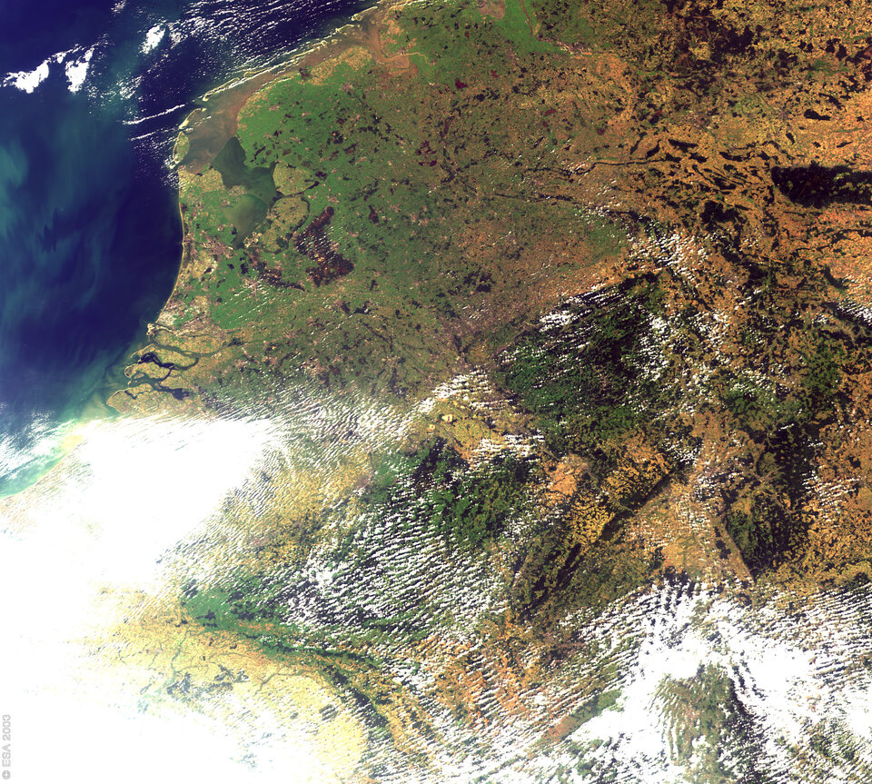 Nederland door MERIS, 12 september 2002