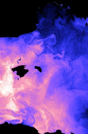 Water temperatures around the Balearic Islands