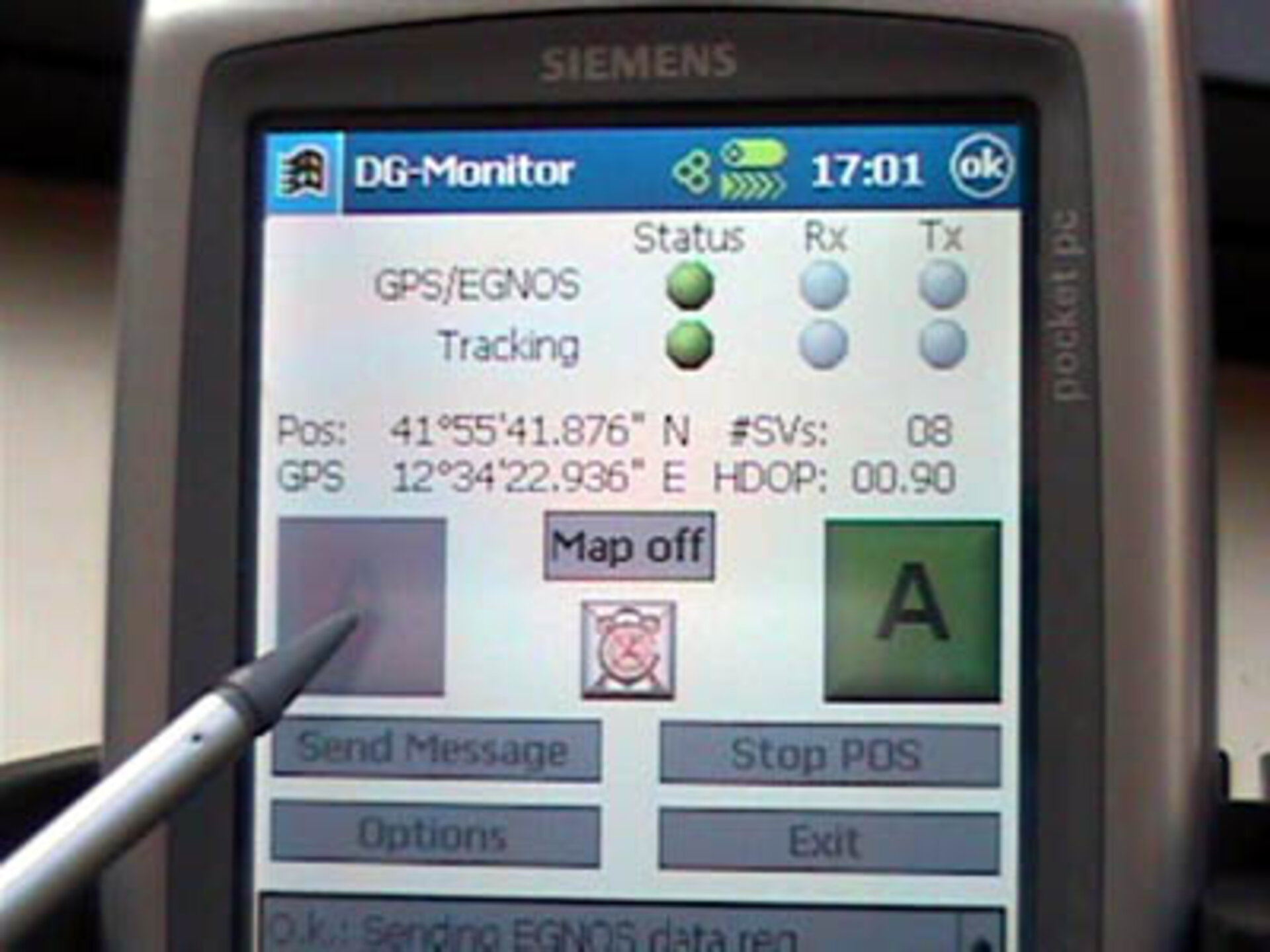 Accurate navigation data accessed by handheld device