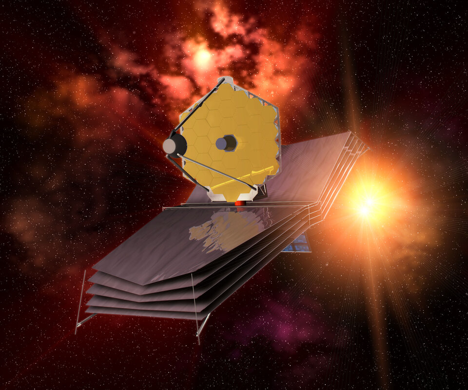 Artist's impression of the JWST