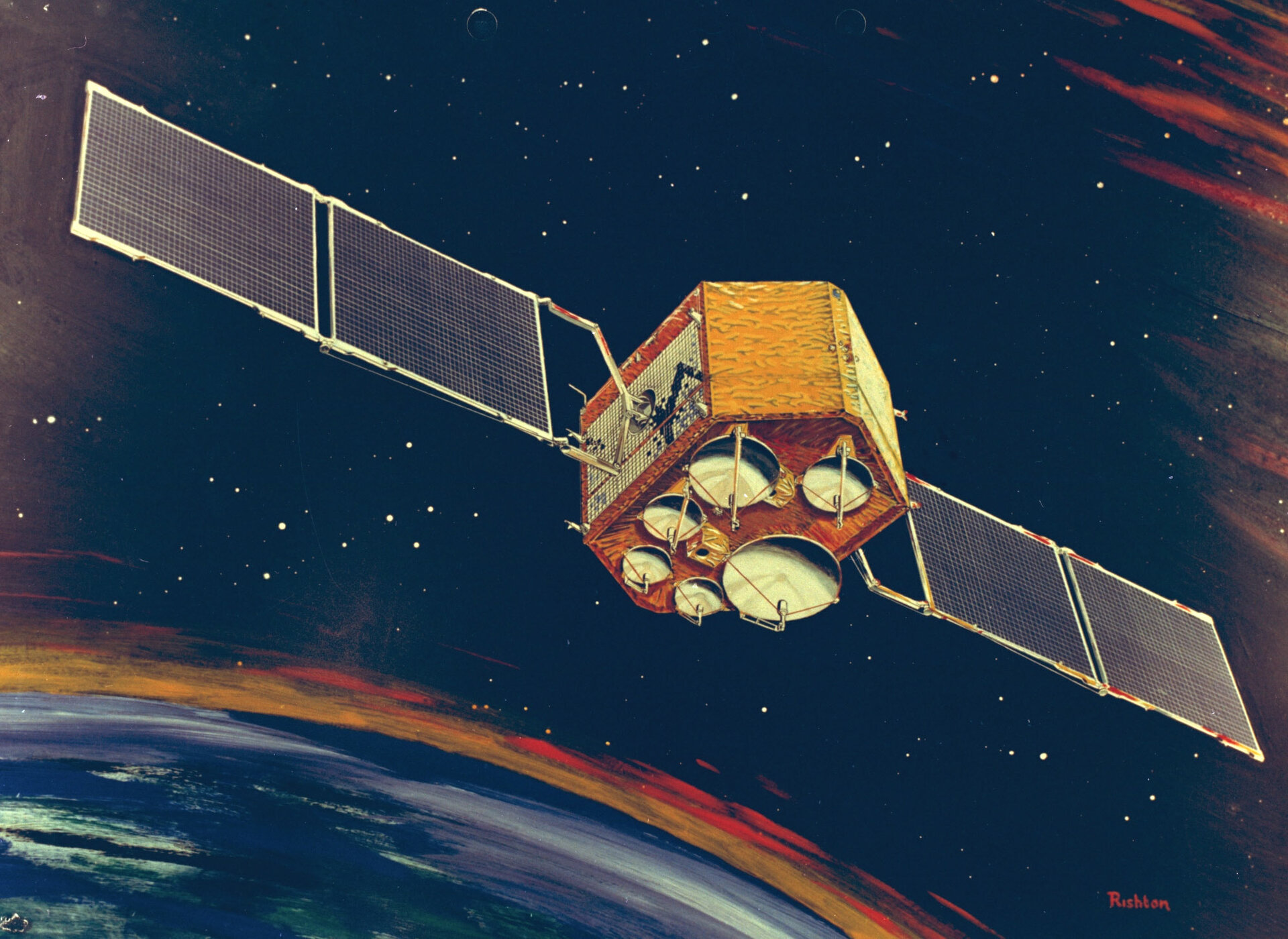 In-orbit configuration of ESA's OTS-2 telecom satellite