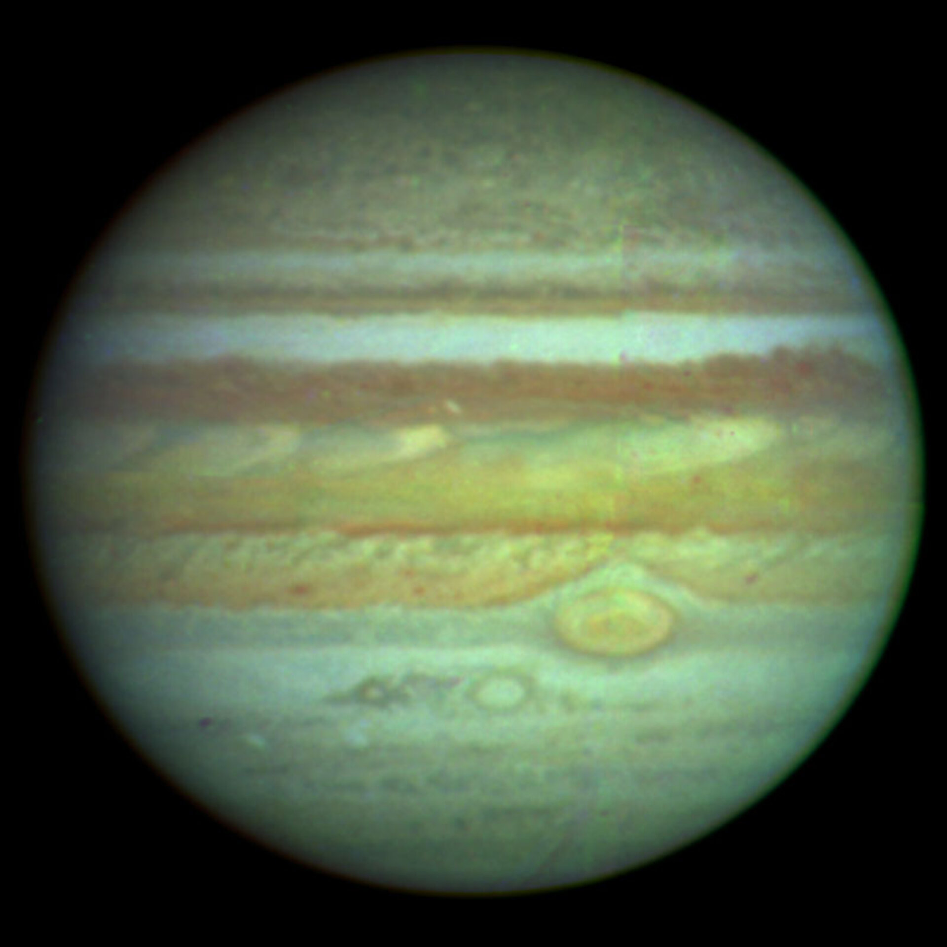 Jupiter, with Great Red Spot visible