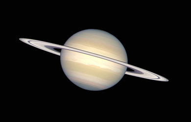Saturn's rings contain ice and dust