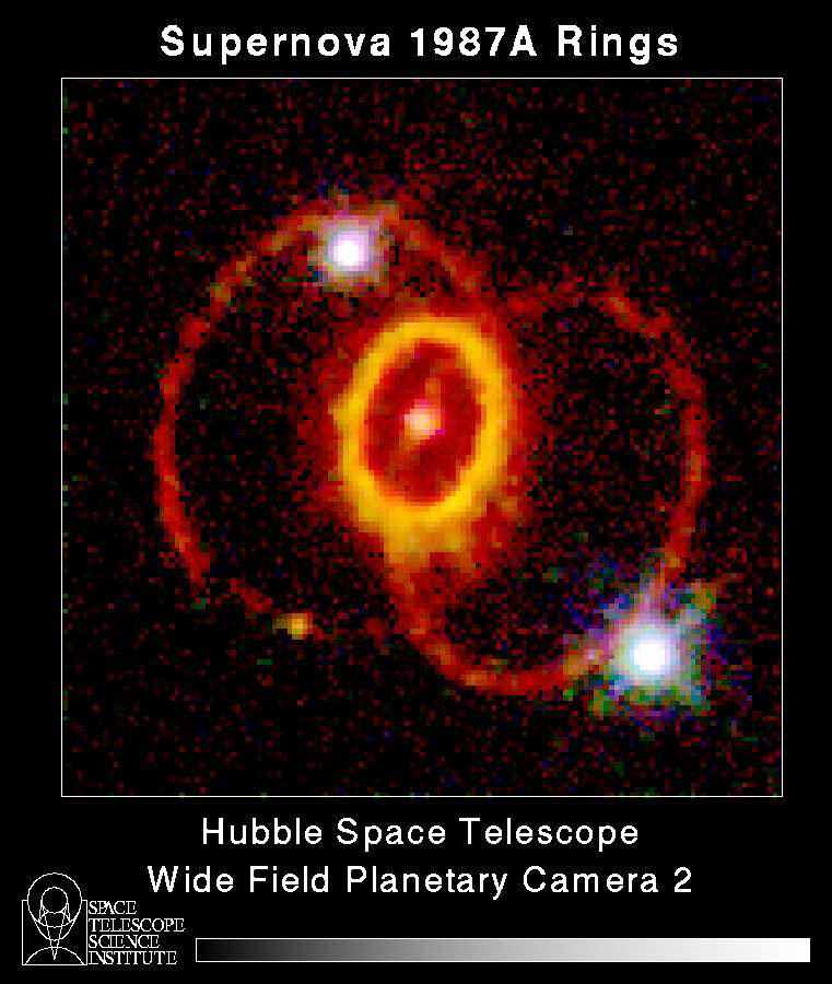 Anelli della supernova 1987A , presi dall Hubble