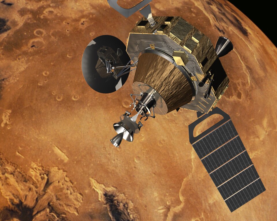 Impressão artística do elemento Orbiter de Mars