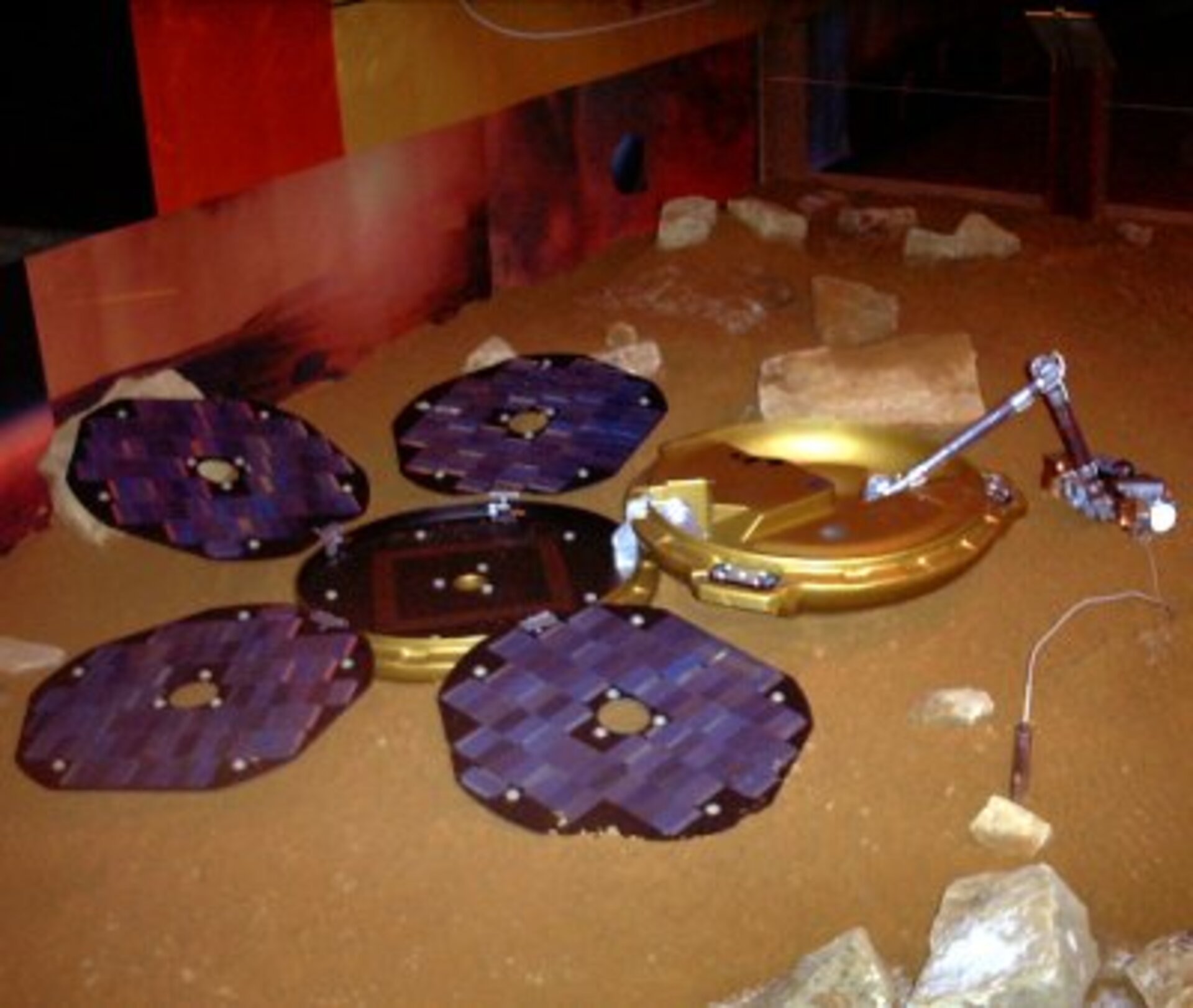 Beagle 2 at Mars Express exhibition at Euro Space Center, Belgium