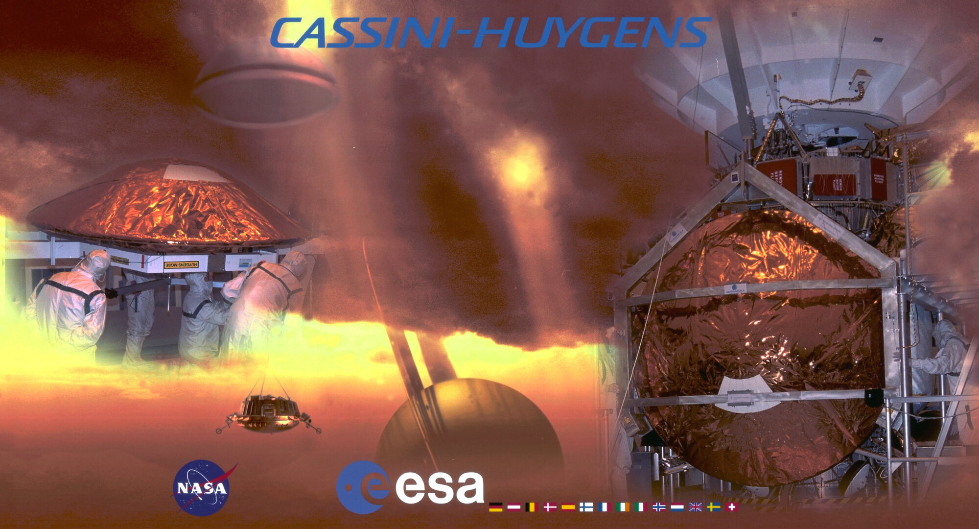 Cassini/Huygens image montage
