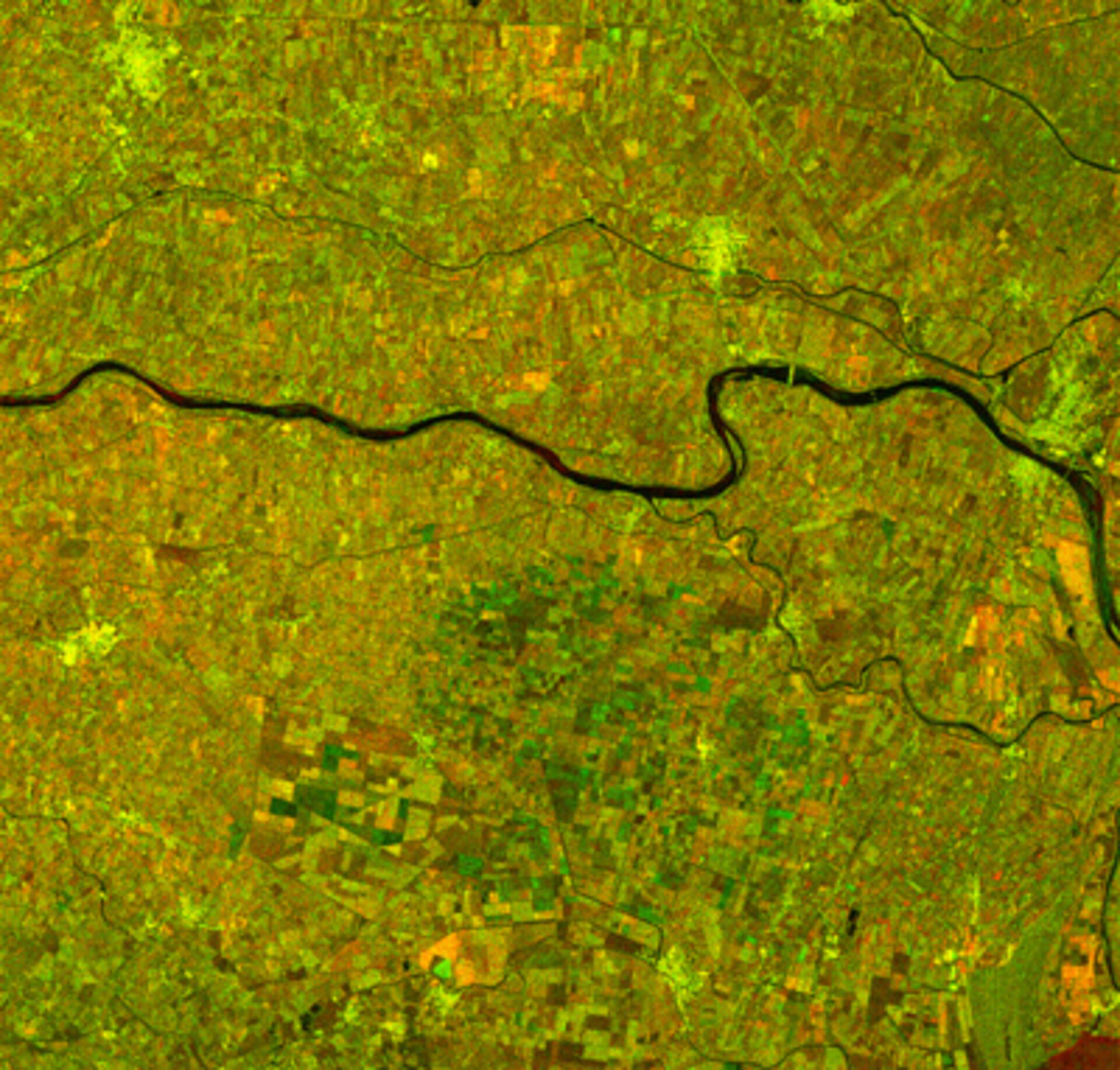 Multitemporal image of the Po River Valley