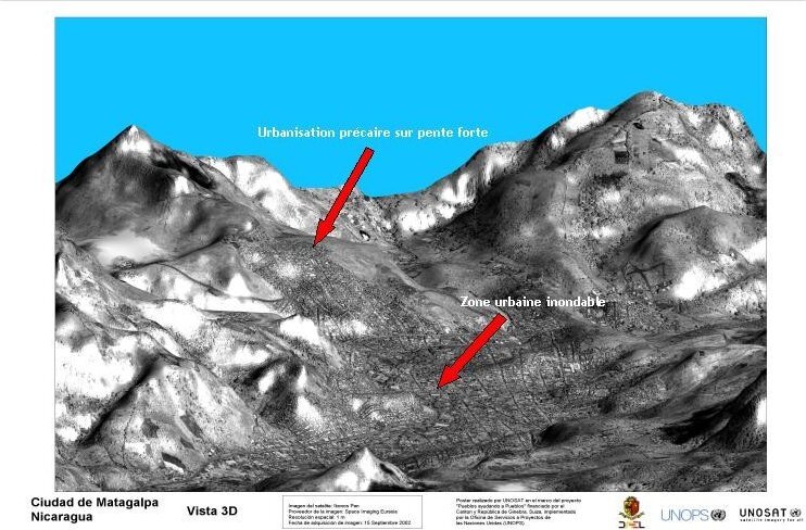 UNOSAT-gegevens wijzen op gevaar voor overstromingen en aardverschuivingen