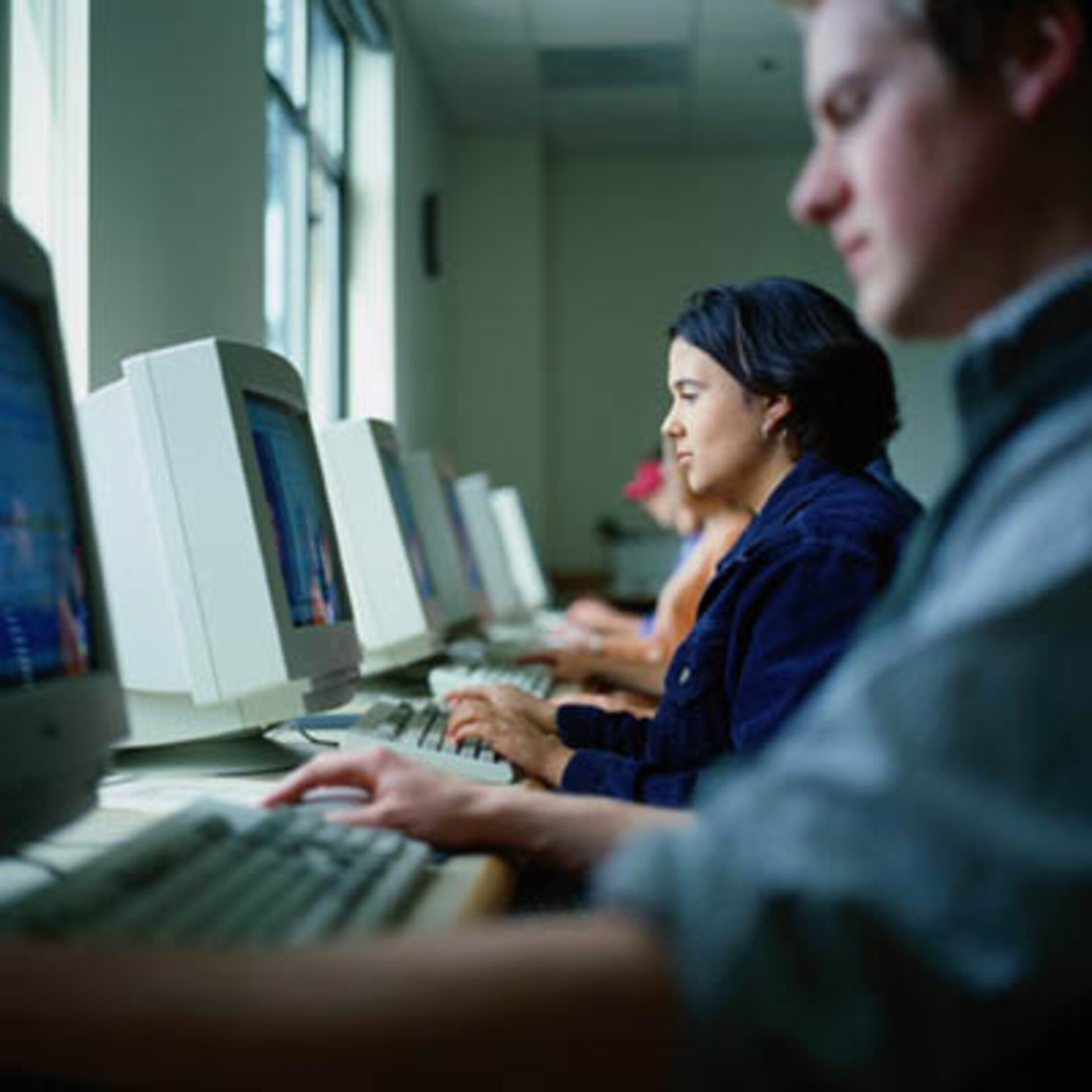 College students in computer lab