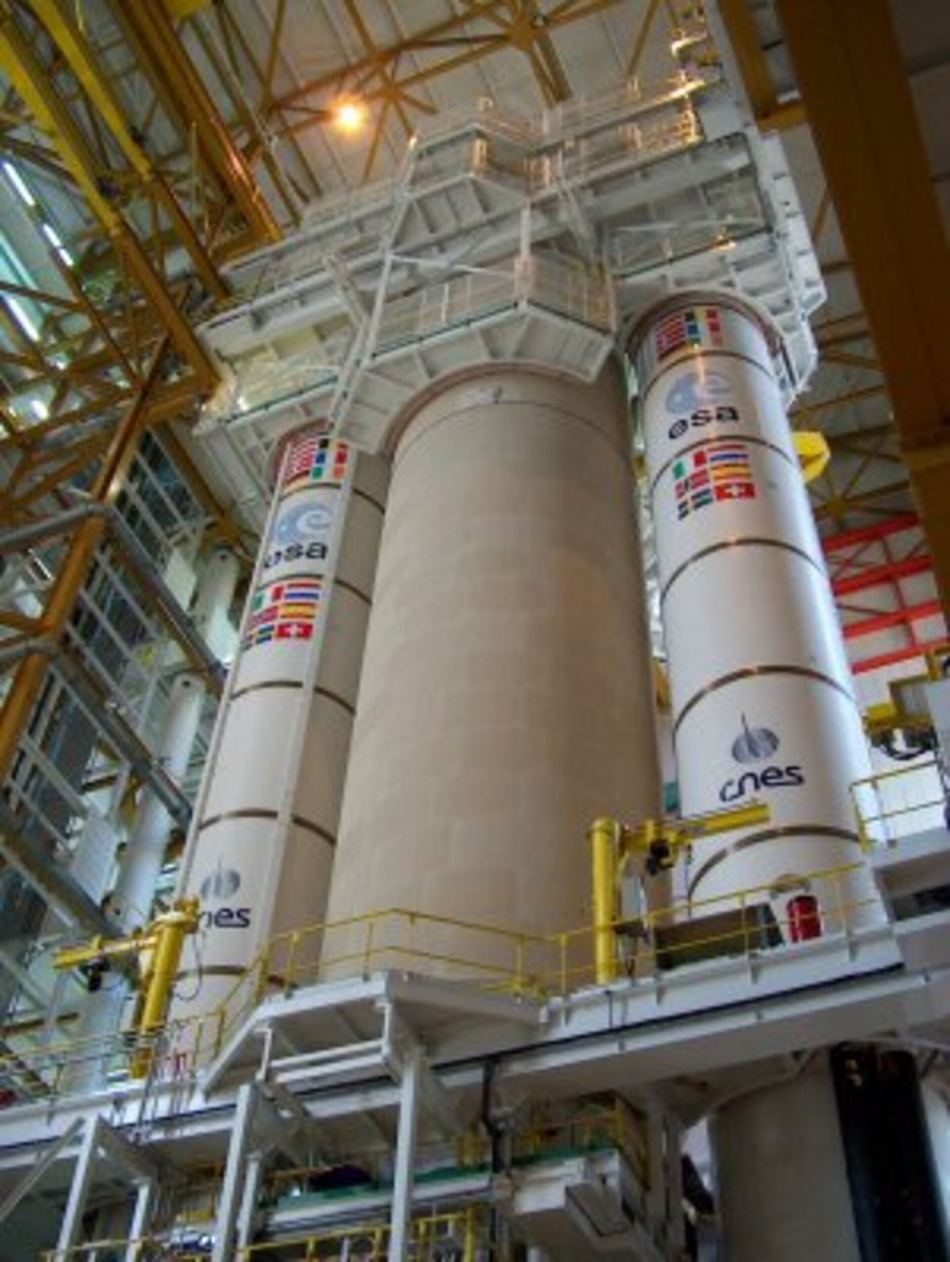 During V162 countdown on September 27, 2003 is the next Ariane 5 launcher being prepared in the BIL building