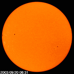 SOHO sunspot - 23/09/2003