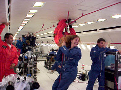 A view of the 'Zero-G' cabin during a parabola