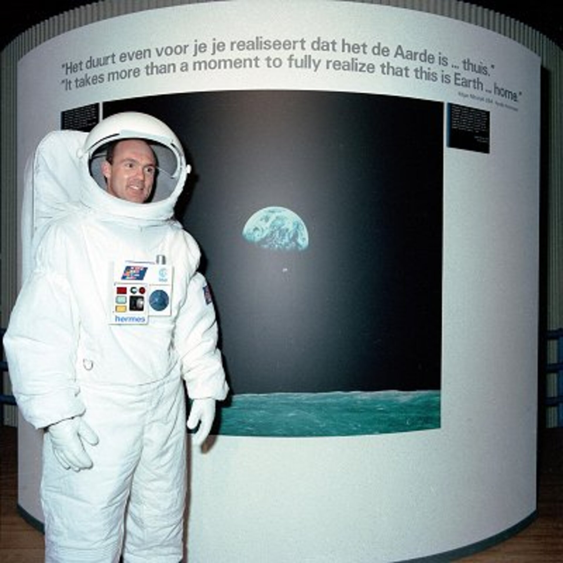 Andr&eacute; Kuipers in space suit