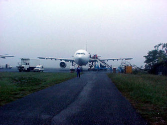 Fog causes a delay to the start of the first flight of the campaign