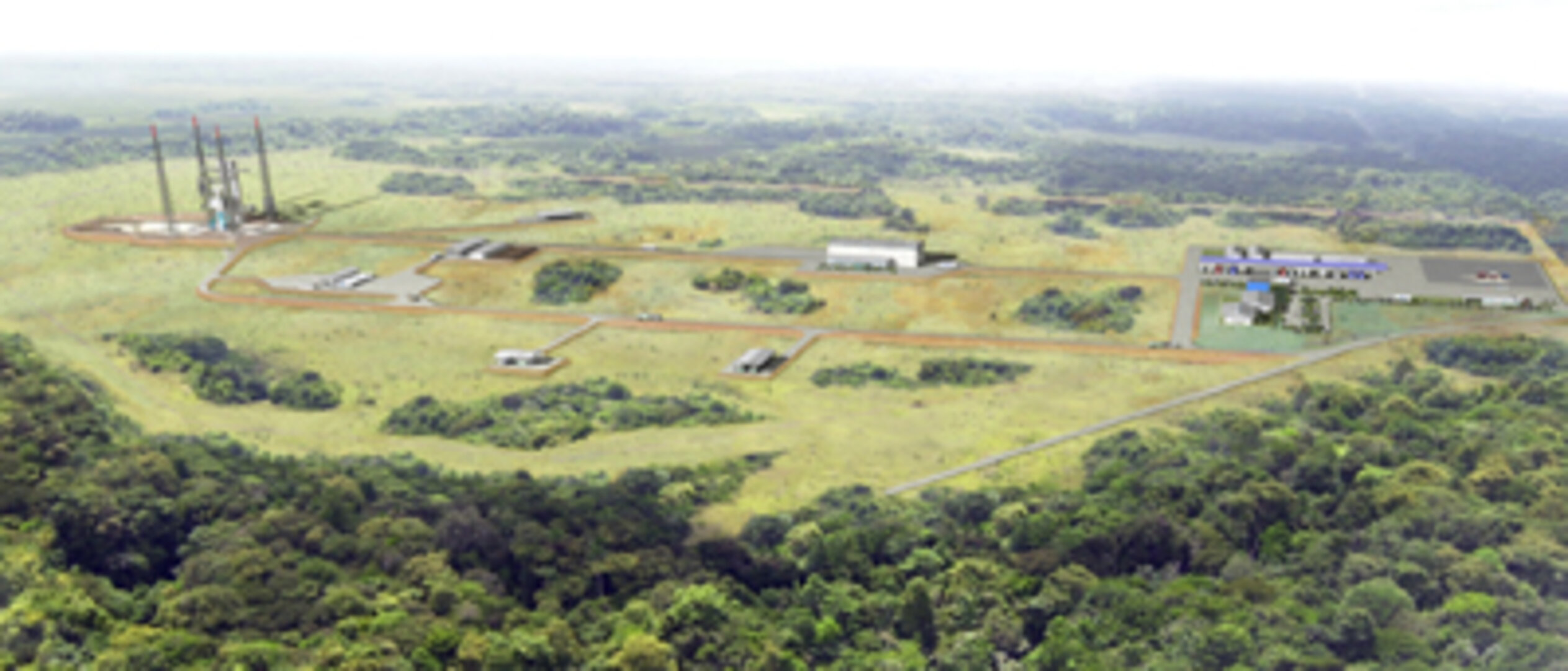 Im Dschungel von Guyana entsteht der Startkomplex für die Sojus-Rakete