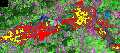 Comparing model results with the reality of the 1995 Demeter flood