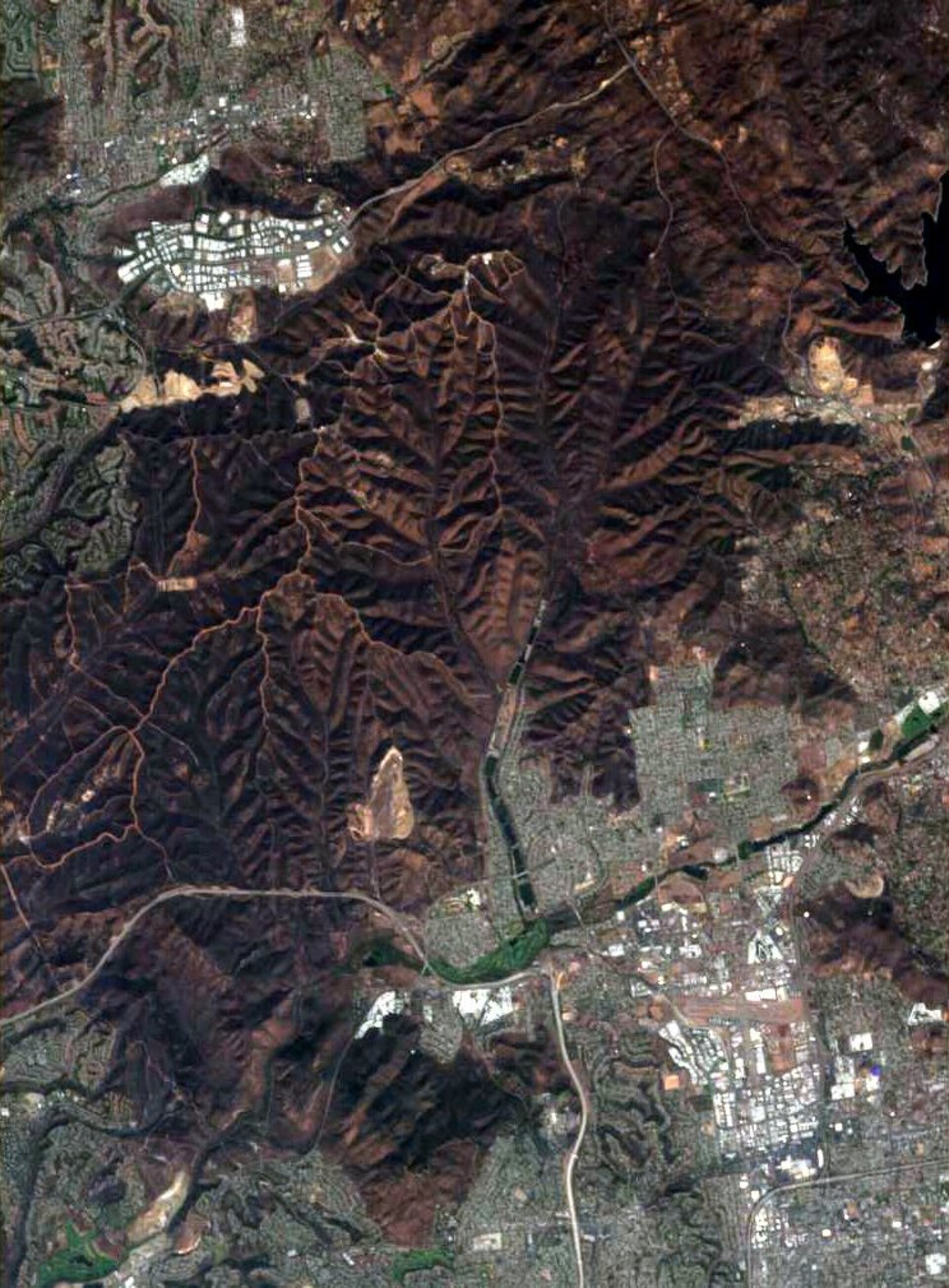 Proba image of San Diego county, acquired 5 November 2003