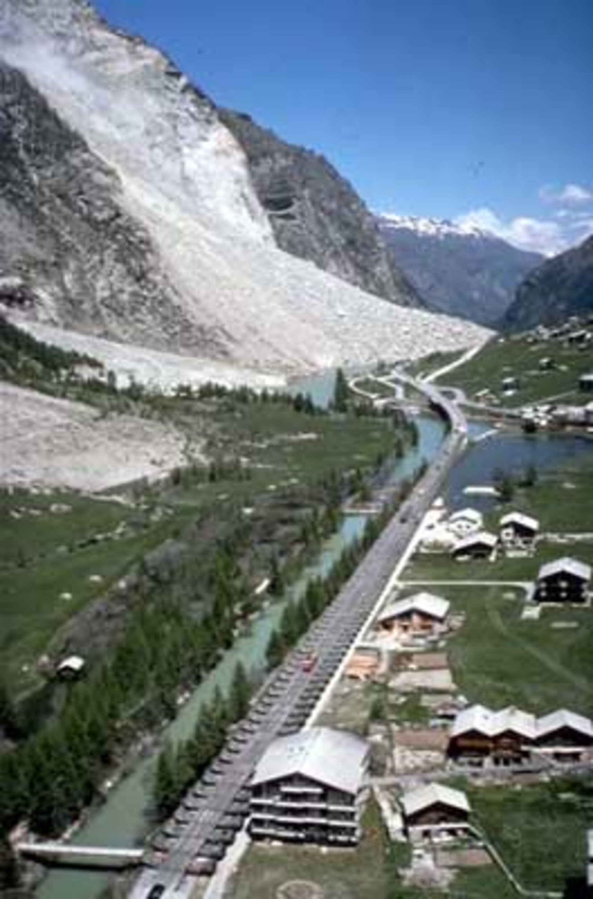 Landslide in a Swiss valley