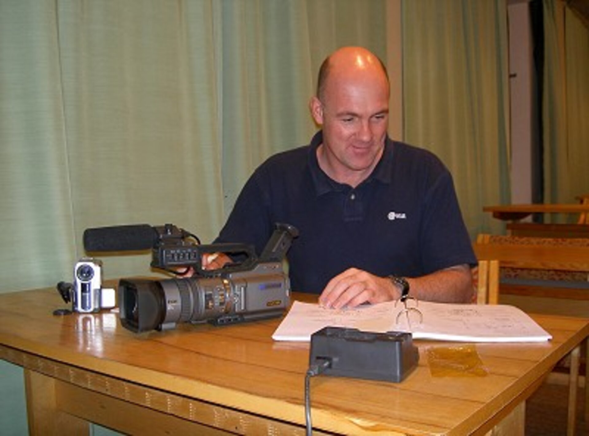 Video training for André Kuipers