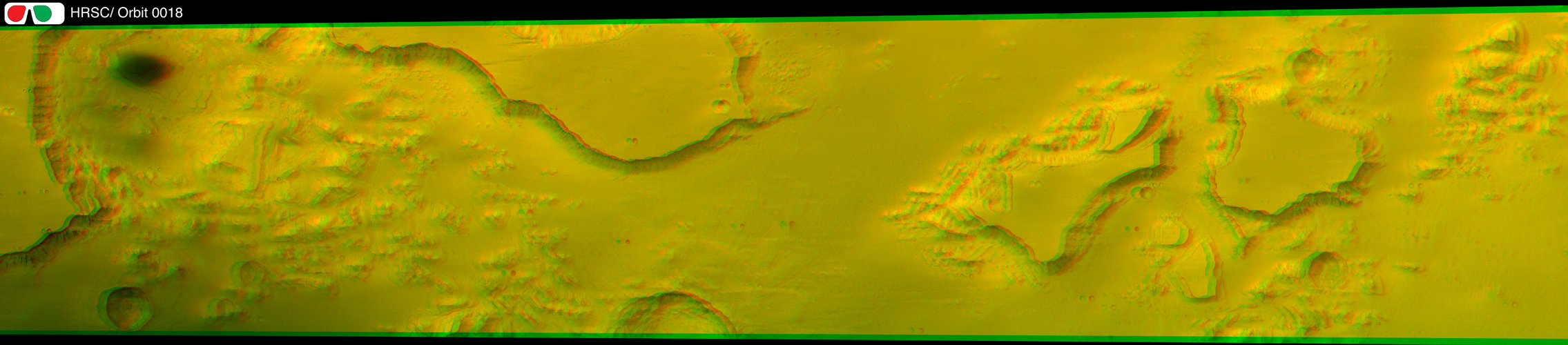 3D image of Valles Marineris taken by Mars Express HRSC