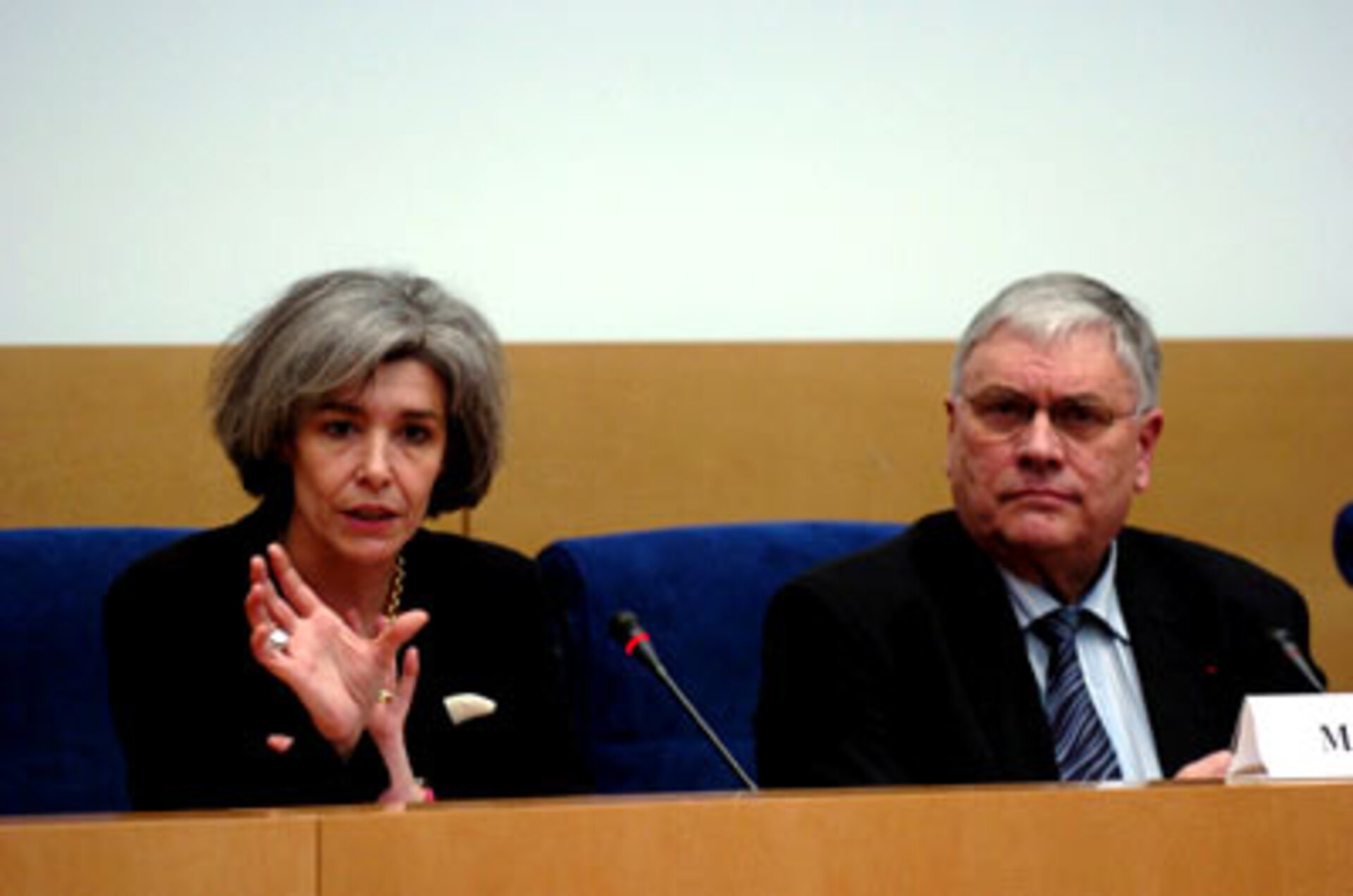 Minister Claudie Haigneré  and Senator Henri Revol