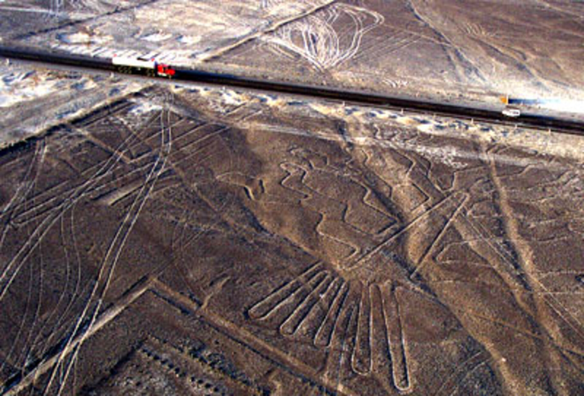 The Pan-American Highway runs through the Nasca Lines