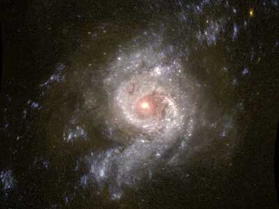 Artist's impression of a rotating galaxy