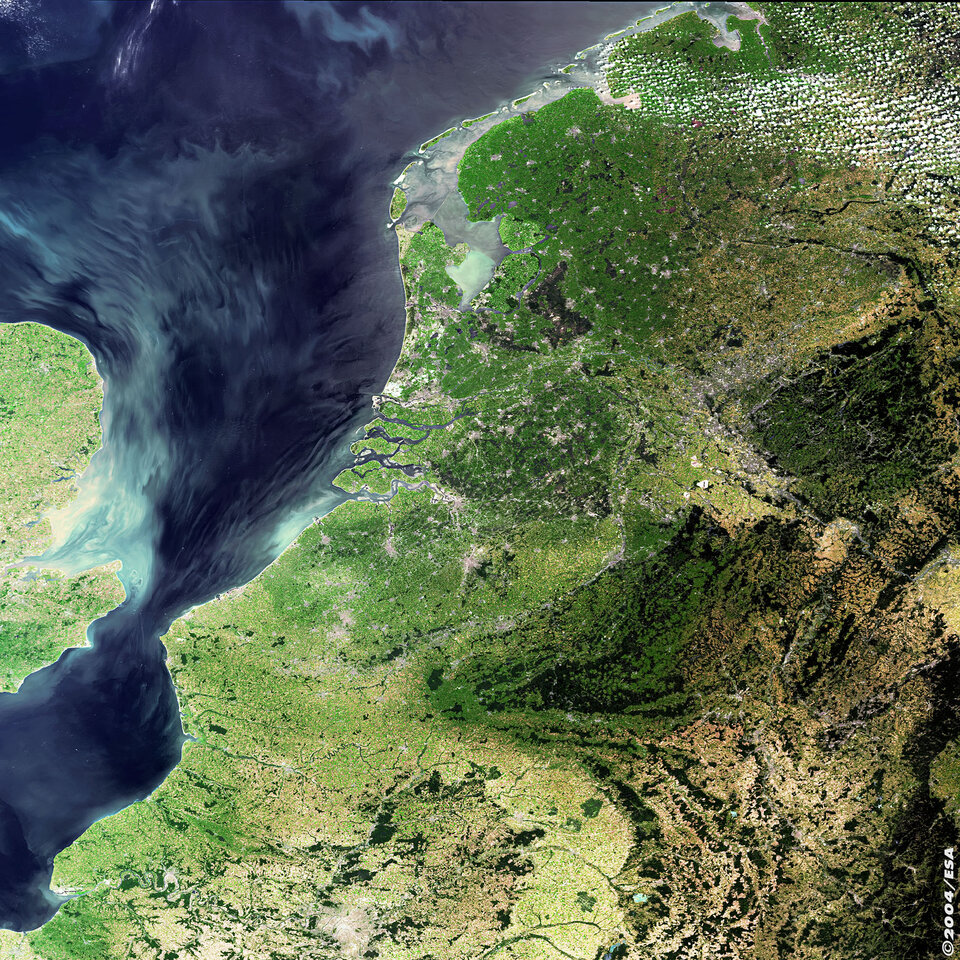 Le Benelux depuis l'espace: la recherche spatiale possède une dimension mondiale mais elle a également un grand impact régional 