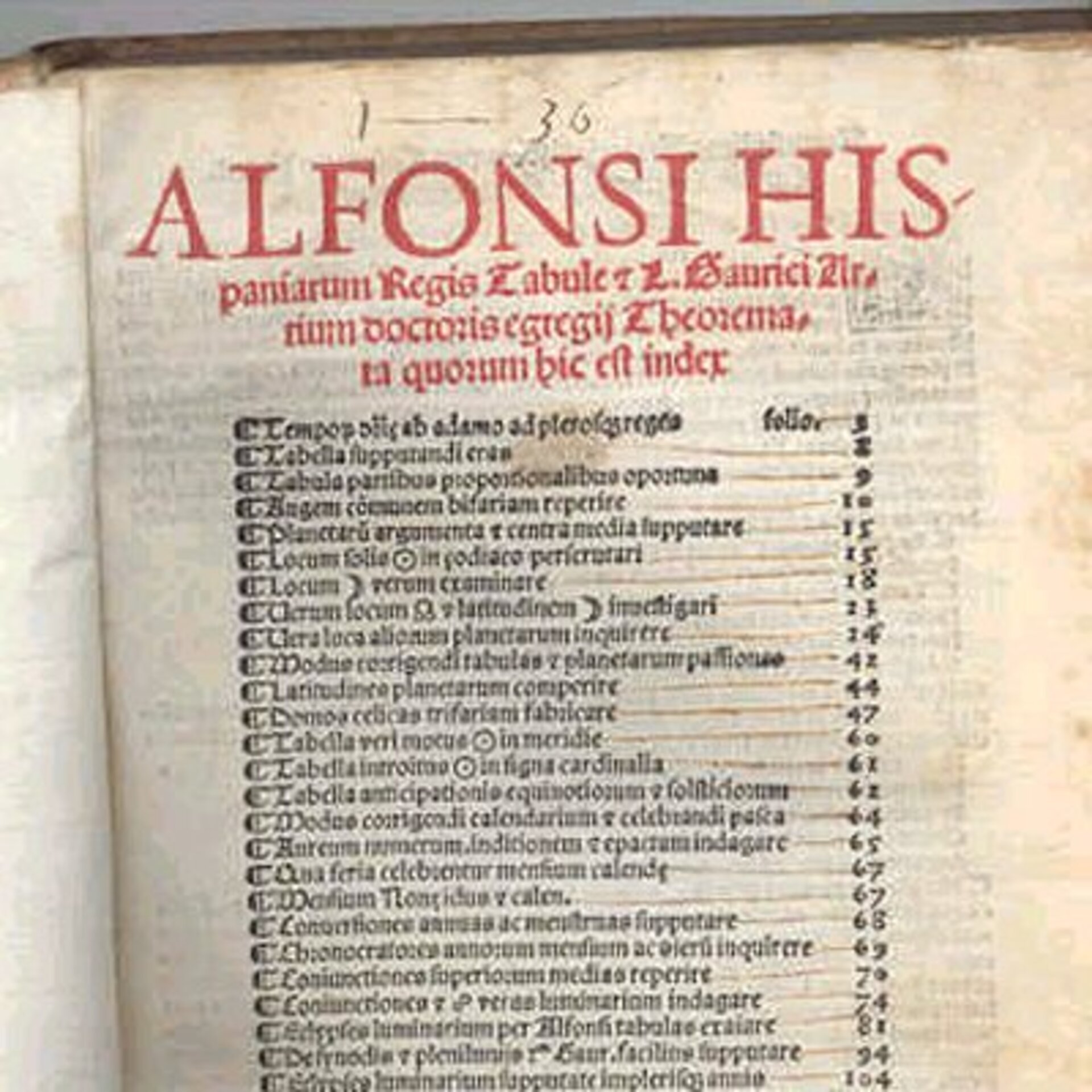Fifth edition of the Alfonsine tables
