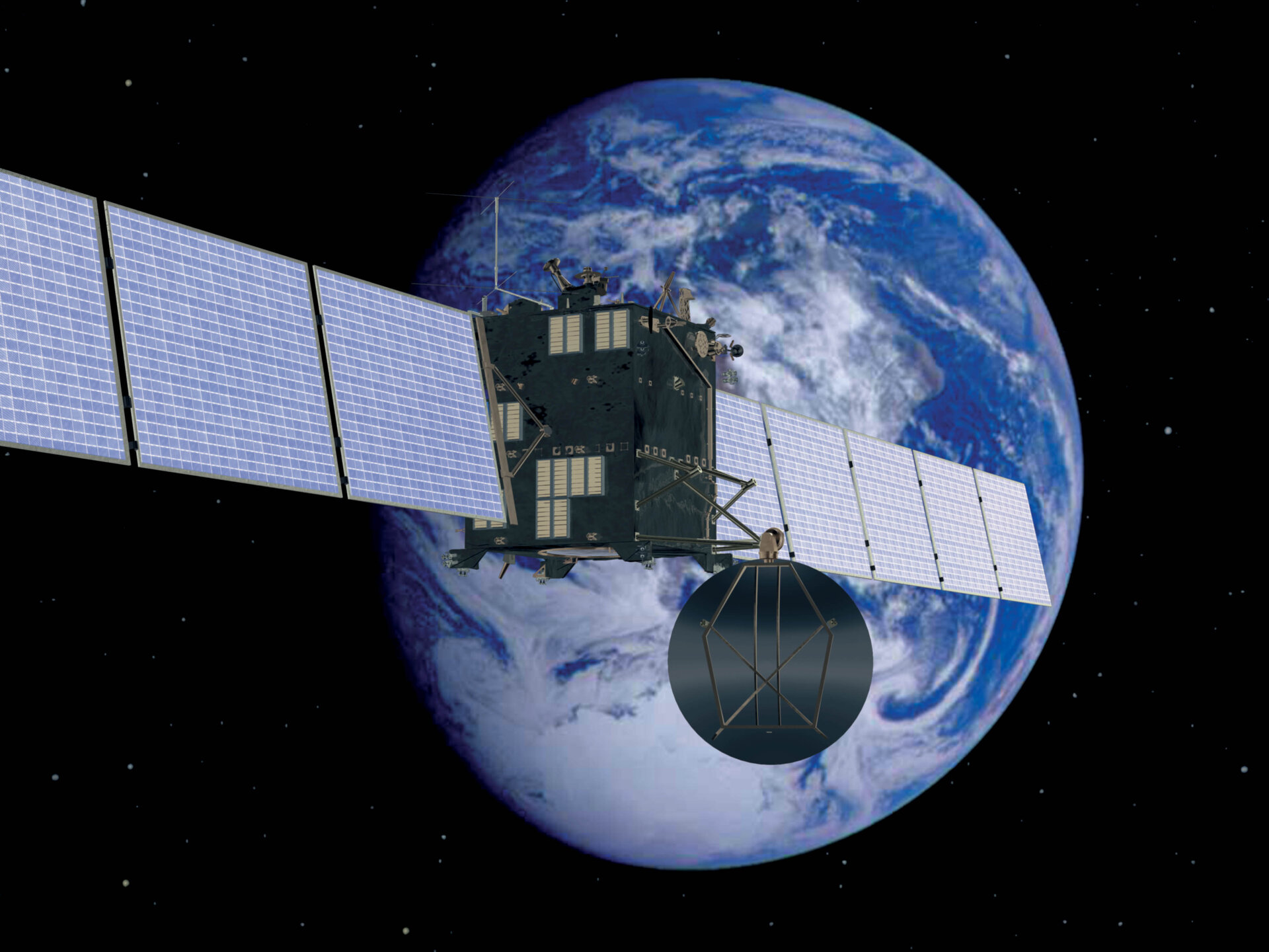 Paso cercano de Rosetta con la Tierra para apoyo gravitacional