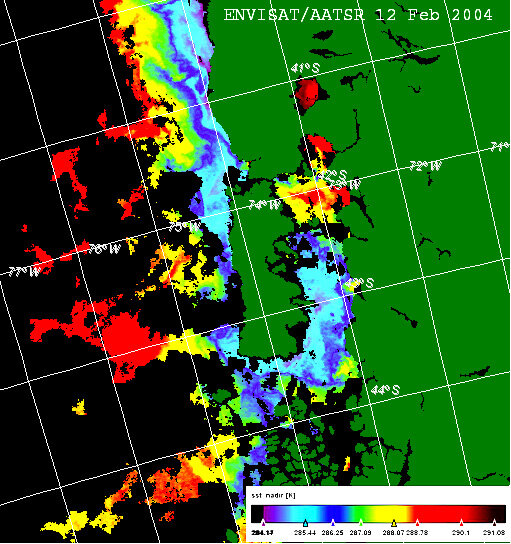 SST from AATSR - 12th February