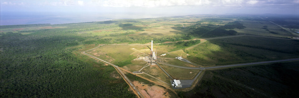 Vista aerea di Kourou