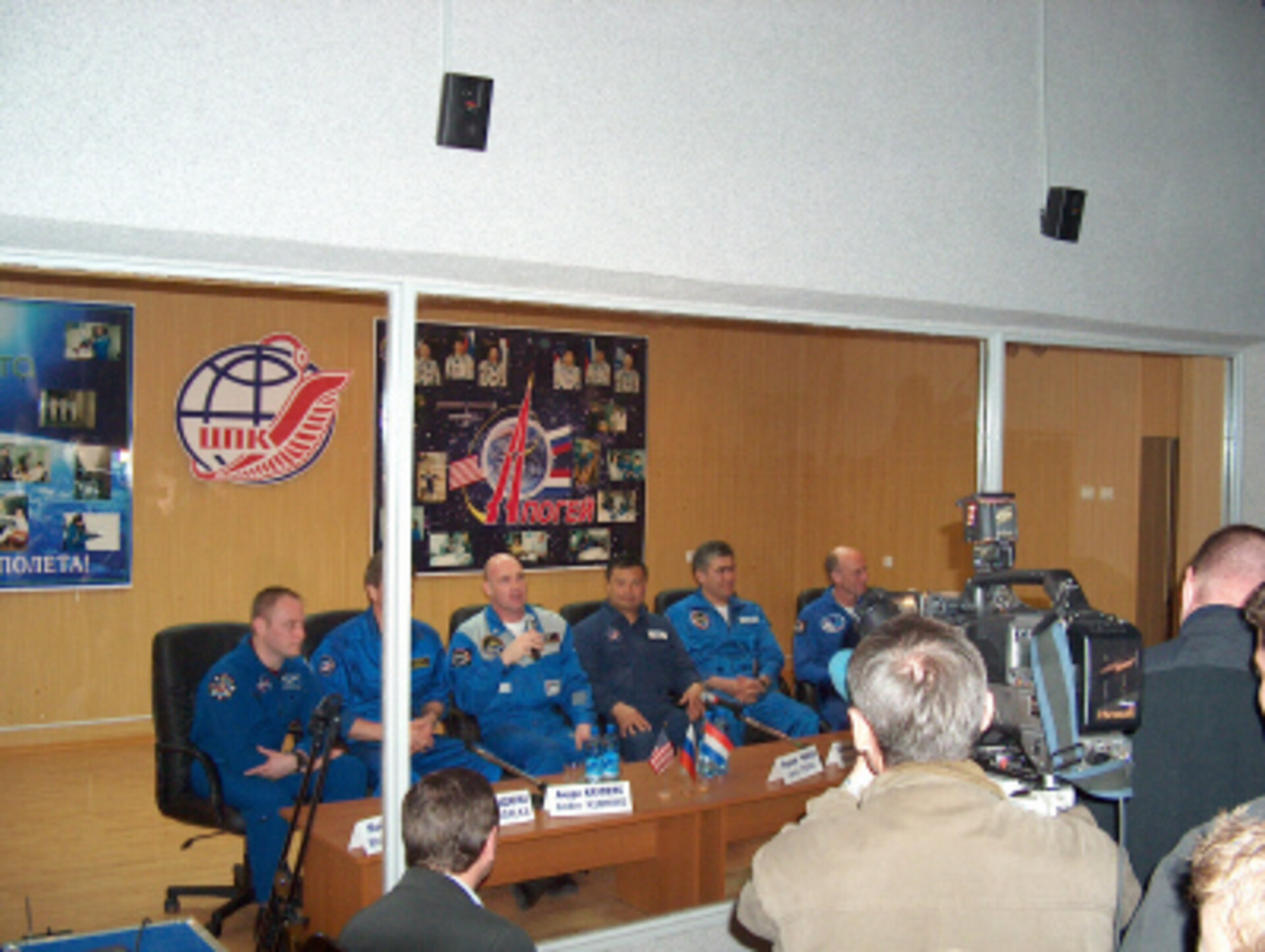 Delta mission crew conference the day before launch