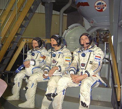 Ready for the final exam in the Soyuz simulator