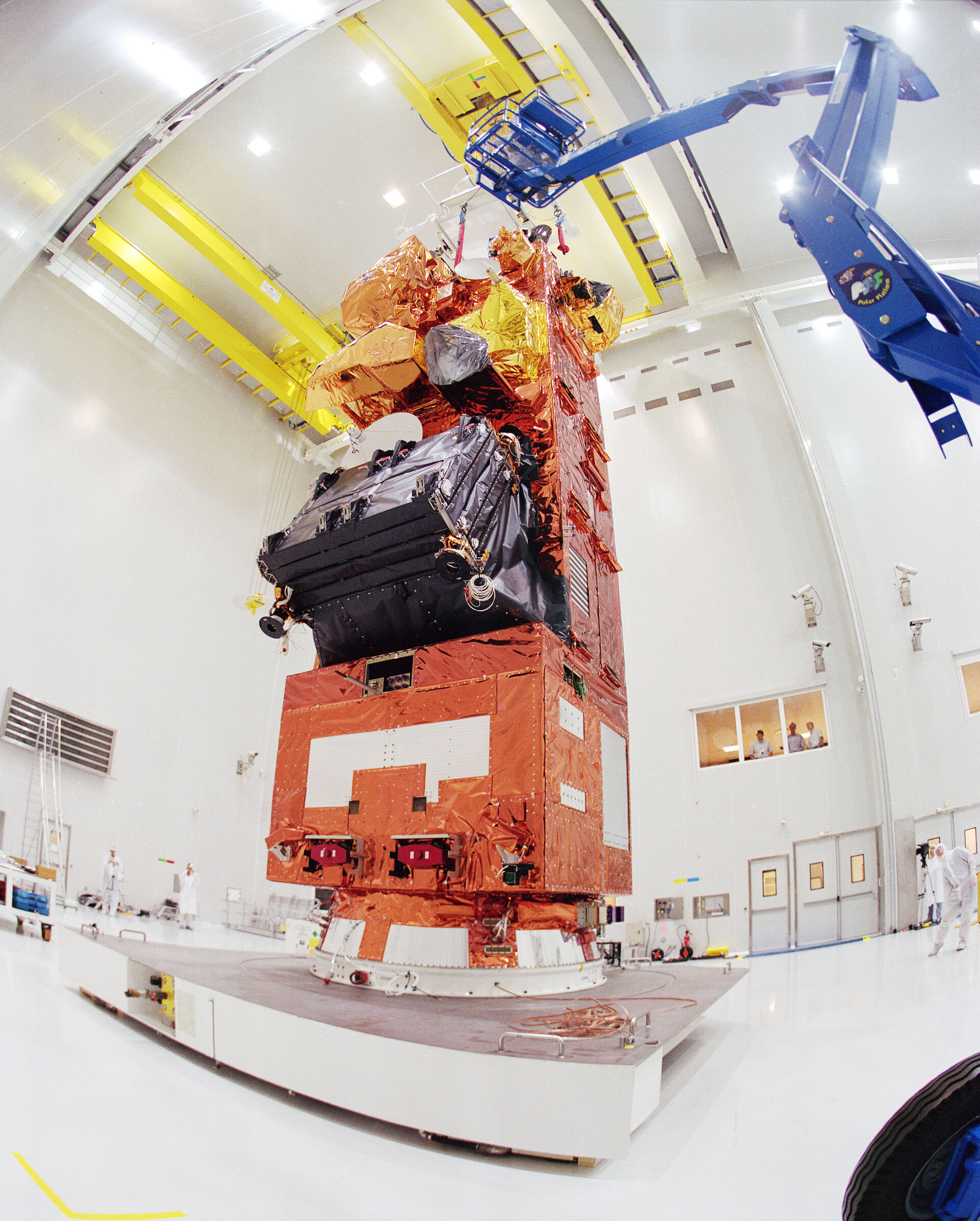 The Envisat satellite in the S5 building