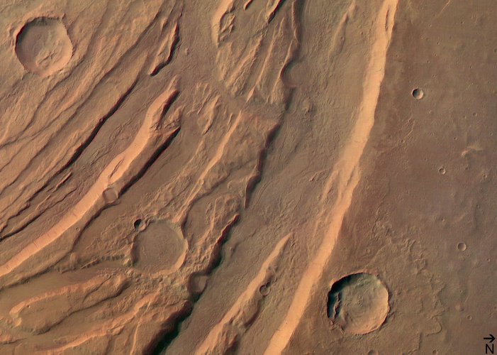 (1) Acheron Fossae horsts and grabens in colour