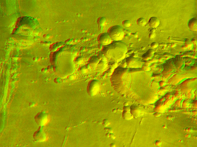 Arsia Mons volcano in 3D