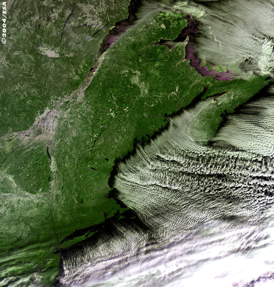 Canada, eastern  - MERIS - 9 January 2004