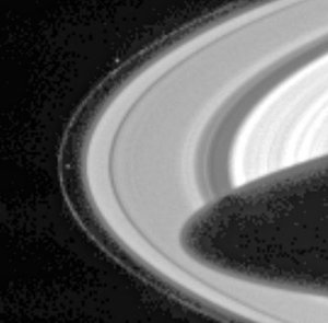 F-ring shepherding moons around Saturn