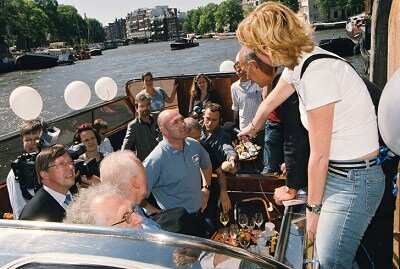 Kuipers stapte 's middags in een rondvaartboot voor een tocht door de grachten