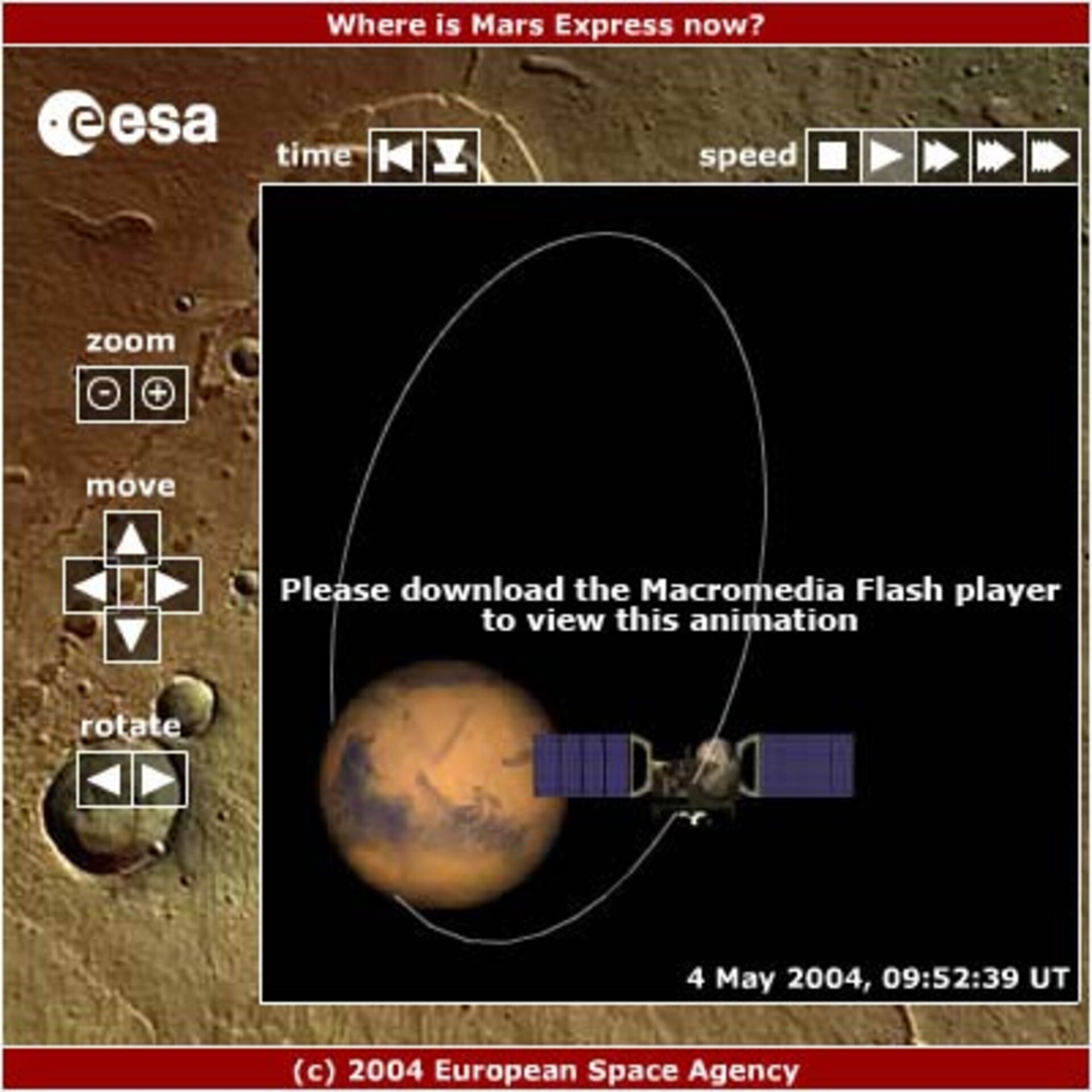 Mars Express orbiting Mars