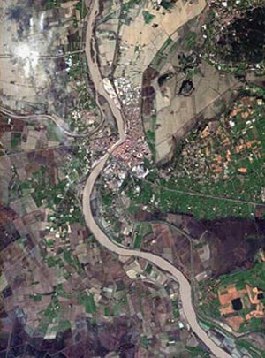 Proba image of Arles flood zone in France