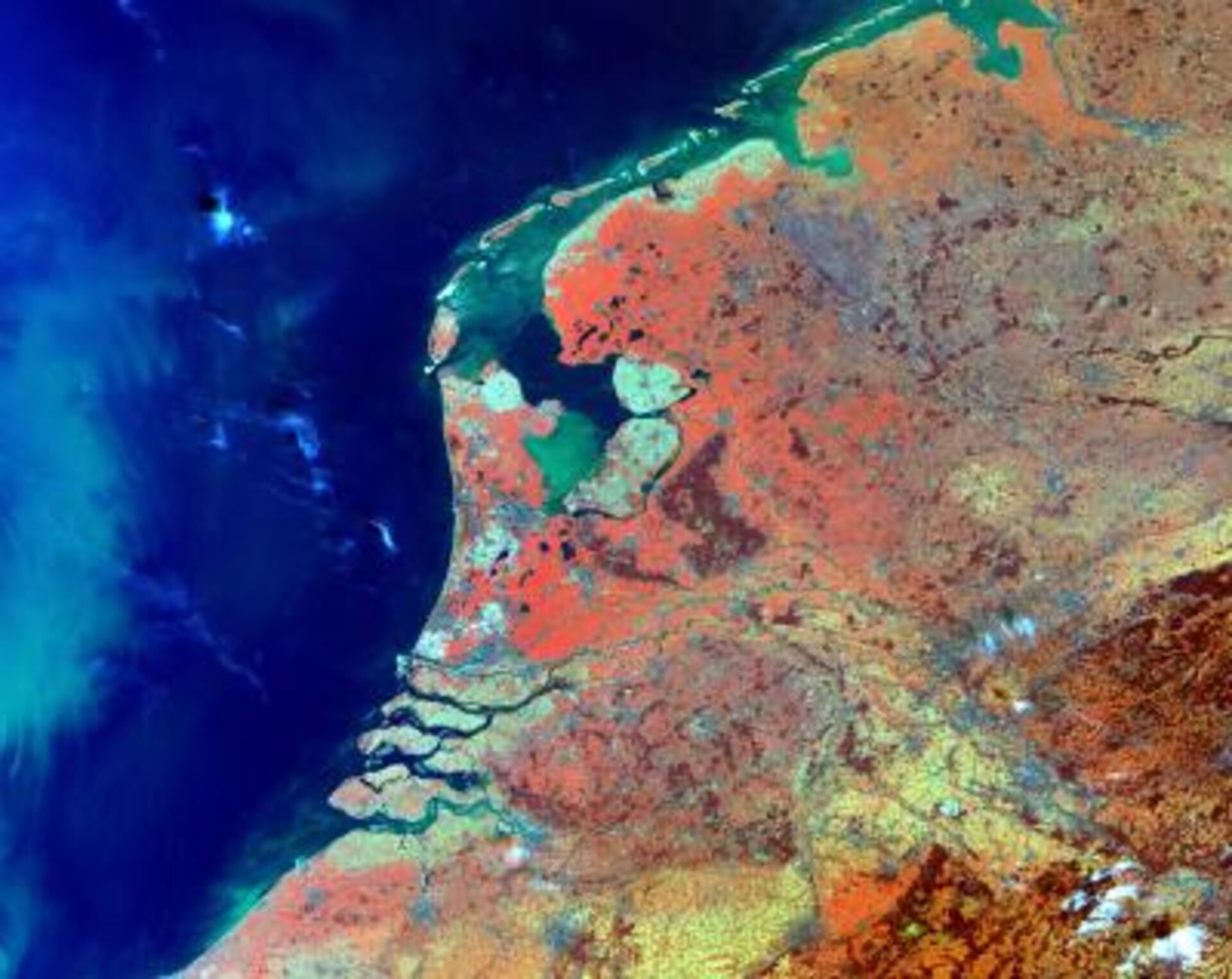 View of the Netherlands from the MERIS instrument on-board ENVISAT