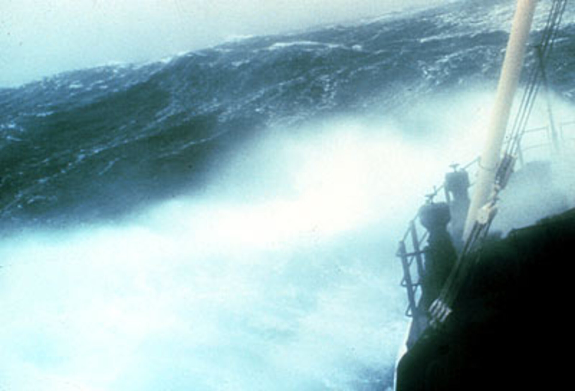 A NOAA Ship in a storm off North Carolina