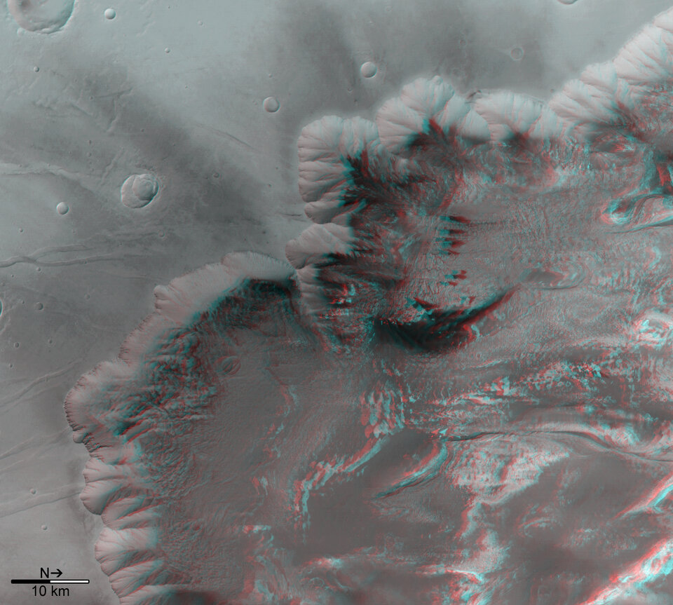 Anaglyph image of Melas Chasma