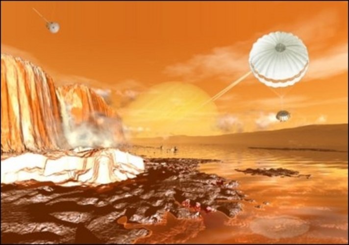 Artist's rendition of the surface of Titan