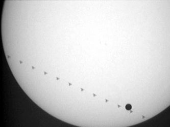 Dual transit of Venus and ISS on 8 June 2004