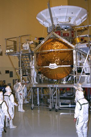 Huygens Probe integrated with Cassini orbiter